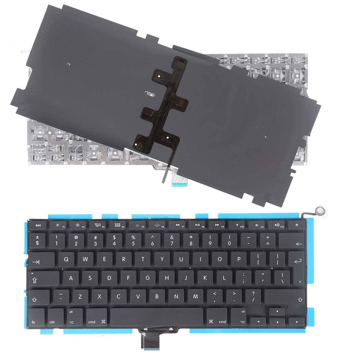 Picture of New Replacement Laptop Keyboard For Apple Macbook Pro Unibody A1278 MB467 BLACK(With Backlit Board) UI Layout